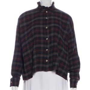 Isabel Marant Plaid Blouse - Red and Green